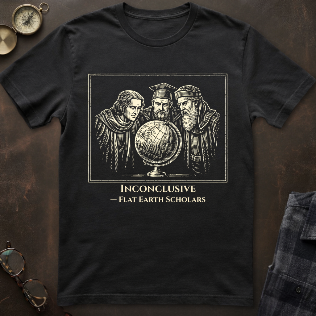 Flat Earth Scholars Inconclusive T-Shirt