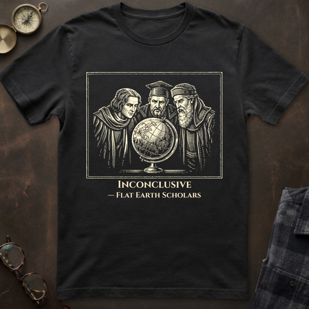 Flat Earth Scholars Inconclusive T-Shirt