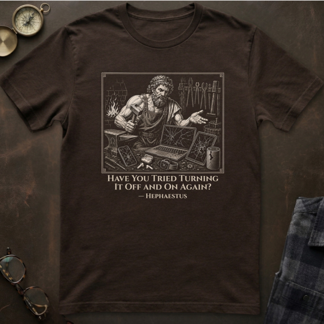 Hephaestus Turn It On Again T-Shirt