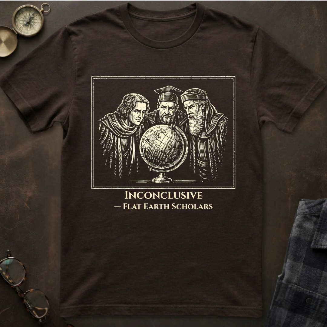 Flat Earth Scholars Inconclusive T-Shirt