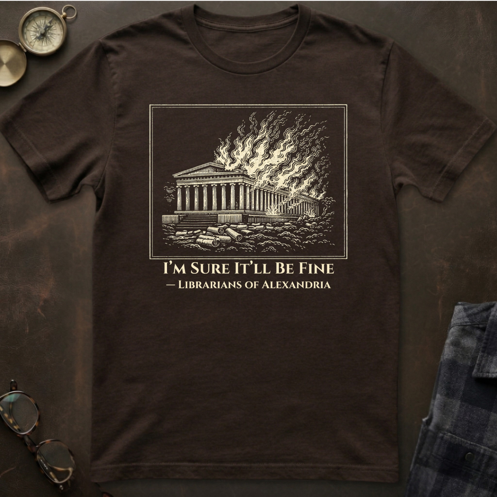 Library of Alexandria It's Fine T-Shirt
