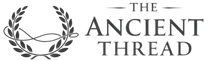 Logo of 'The Ancient Thread' with a decorative element on a white background