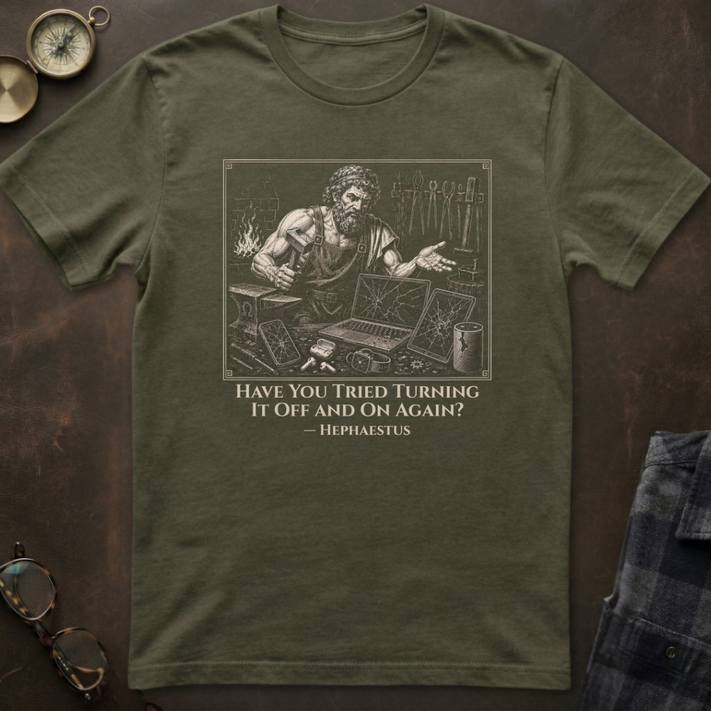Hephaestus Turn It On Again T-Shirt