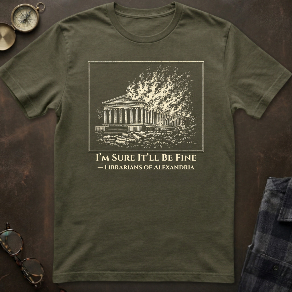 Library of Alexandria It's Fine T-Shirt